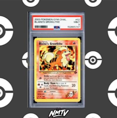 Pokemon Blaine's Growlithe Gym Challenge 62/132 English Graded Card PSA 9 #152865796