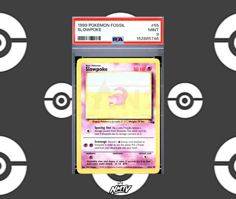 Pokemon Slowpoke Fossil  English Graded Card PSA 9